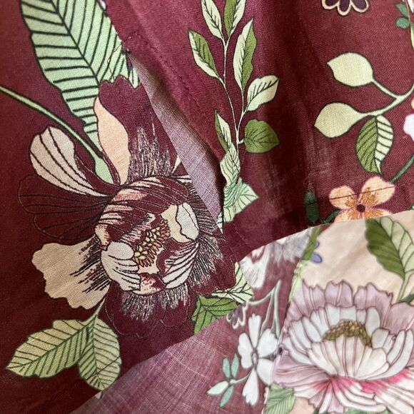 JOHNNY WAS NWT Floral Flare Slv Tunic Blouse Shift Dress Ramie Sz S Embroidered - Picture 6 of 7